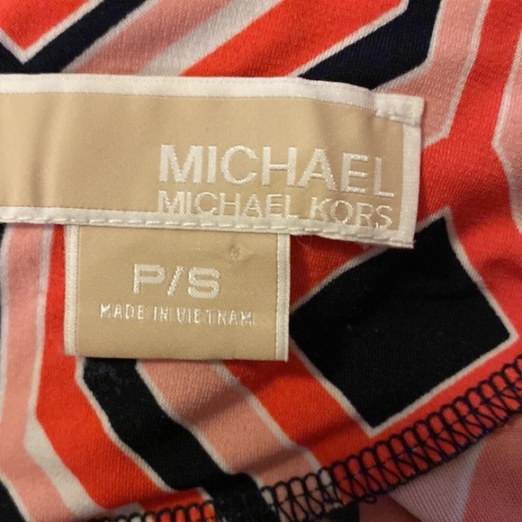 Michael Kors Dress Long Sheath Coral Black Petite Small - Picture 5 of 9